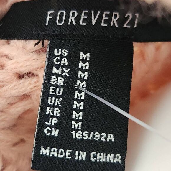 Forever 21 women's medium pink blush oversized knit cowl neck sweater chunky - Picture 7 of 8